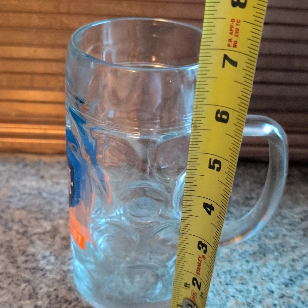 Samuel Adams - Octoberfest Beer Mug Large Dimpled Glass Stein Sam Adams